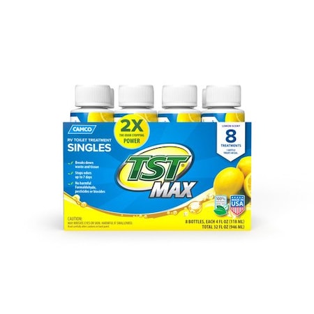 Camco TST LEMON SINGLES, 8-4OZ BOTTLES 41571